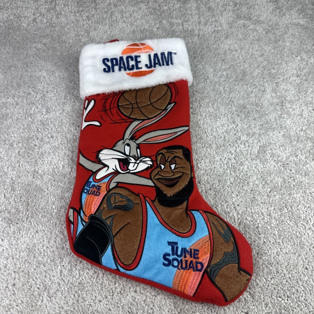 Space Jam "Tune Squad" Bugs Bunny LaBron James 16.75" Christmas Stocking by Ruz